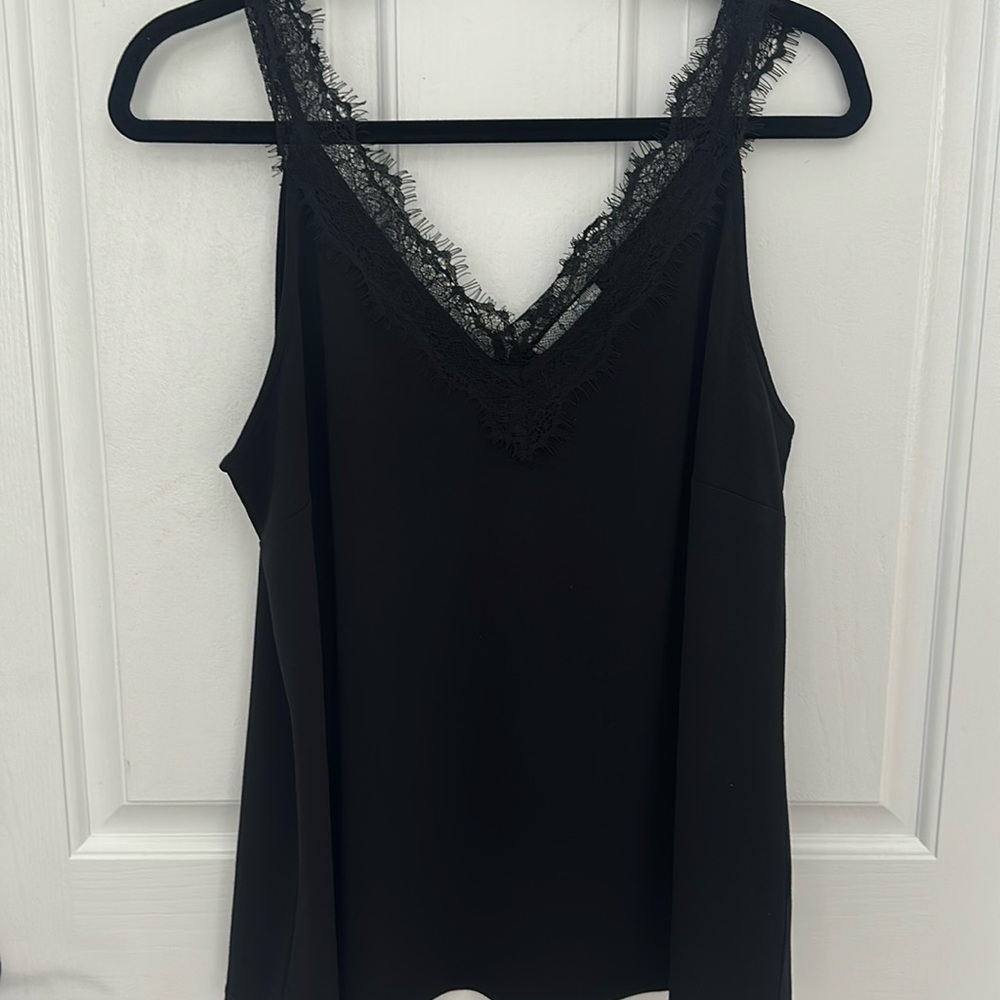 Grace & Lace Black Eyelash Cami tank